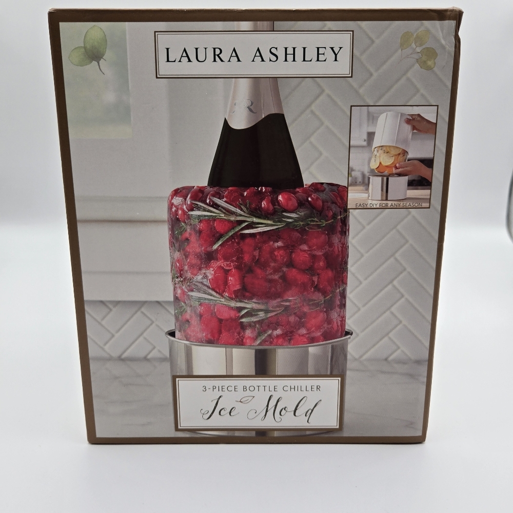 Laura Ashley 3 Piece Bottle Chiller Ice Mold